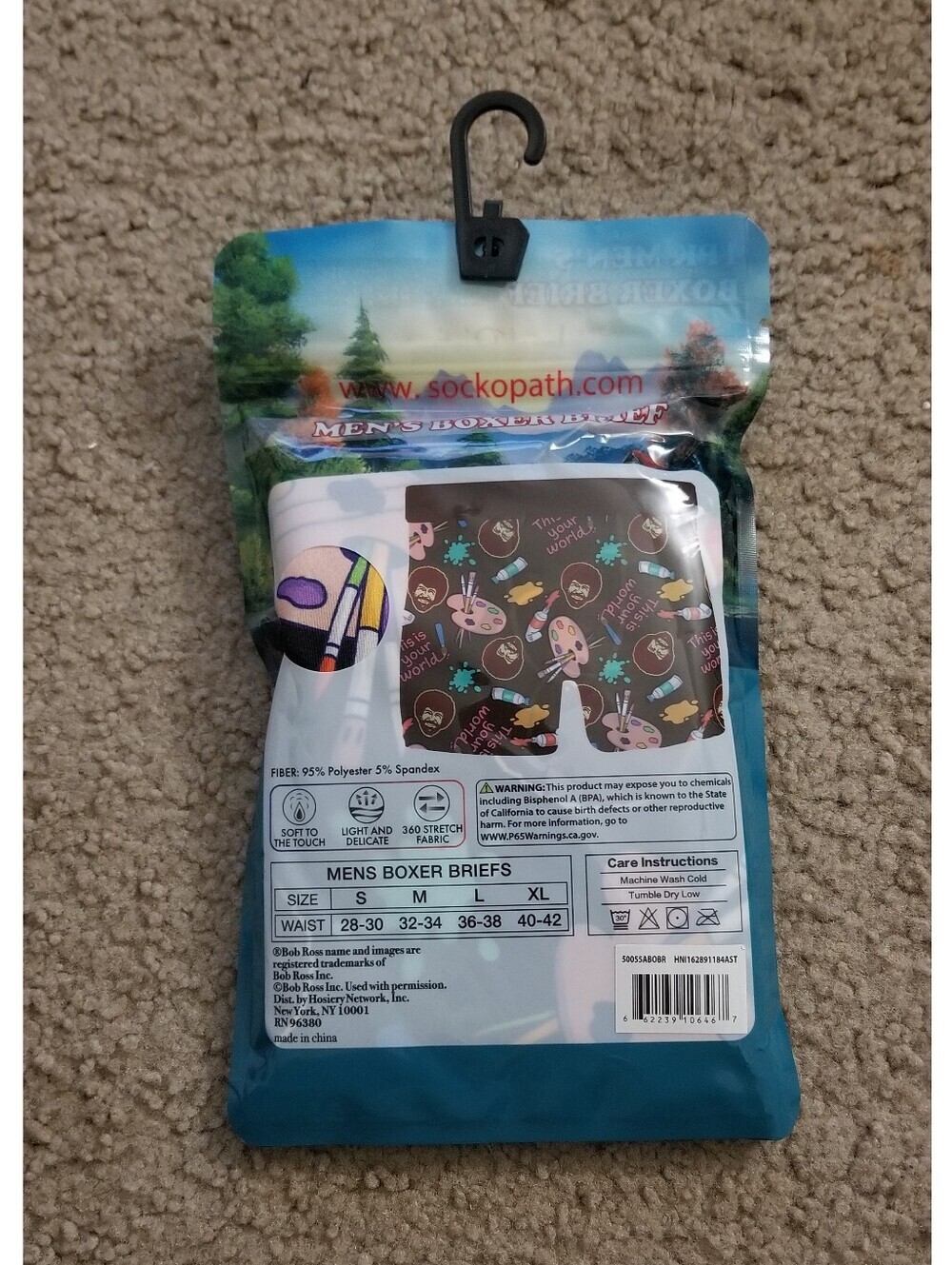 Bob Ross "The Joy of Painting" Men's Boxer Briefs - Picture 2 of 2